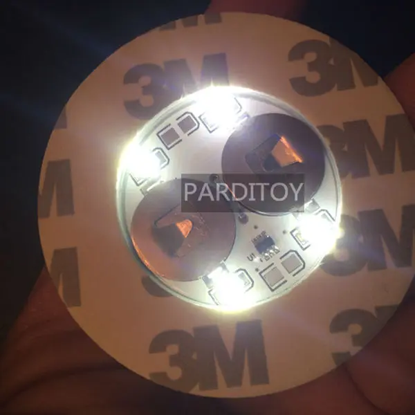 Оптом 100 шт Светодиодная мигающая наклейка для бутылки светящаяся белый