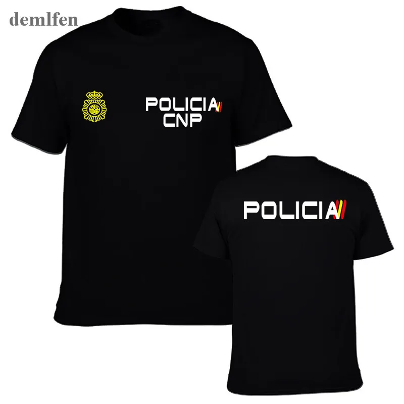 Мужская футболка Espana Policia испанская национальная полиция Anti Riot Swat Geo Goes для
