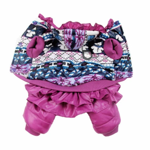 Зимняя теплая куртка для собак с новым рисунком пальто щенков модное капюшоном