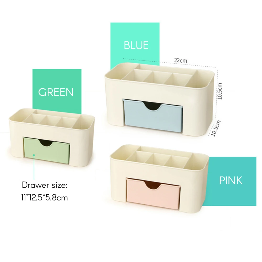 Настольный контейнер пластиковый органайзер для косметики коробка хранения