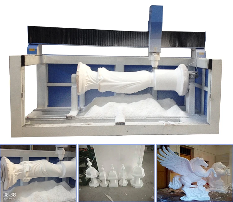 Фрезерный станок с чпу 1300*2500*800 мм для гравировки статуй пены 3D скульптуры резьба
