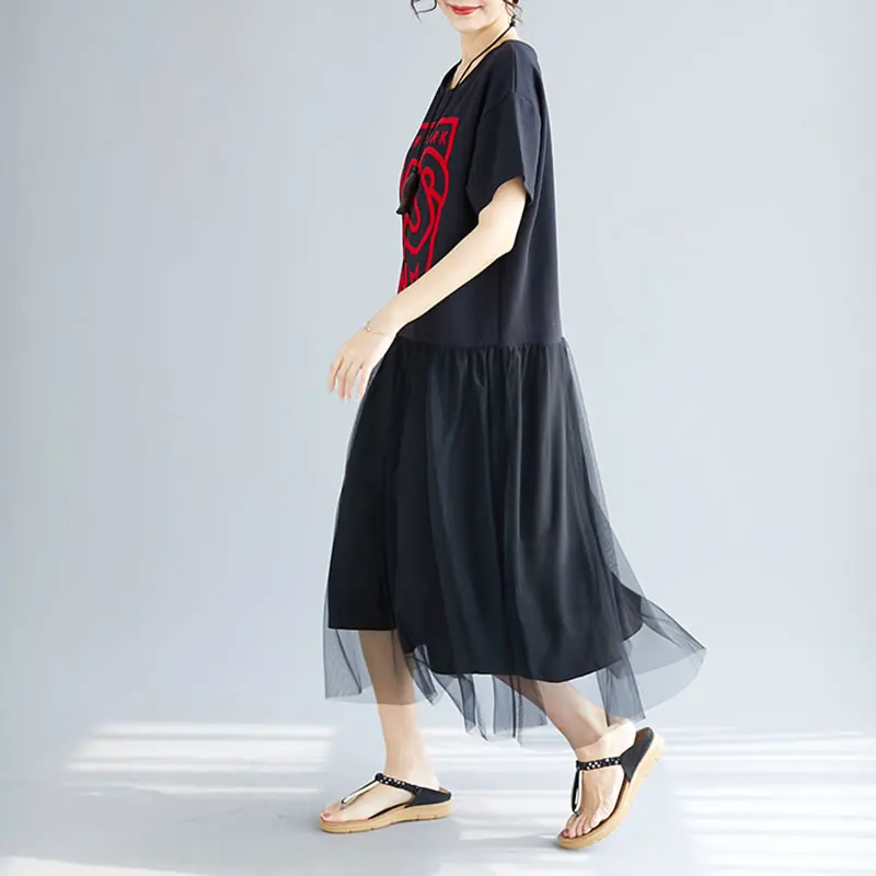 [XITAO] 2019 летнее корейское Модное Новое Женское платье с круглым вырезом и коротким