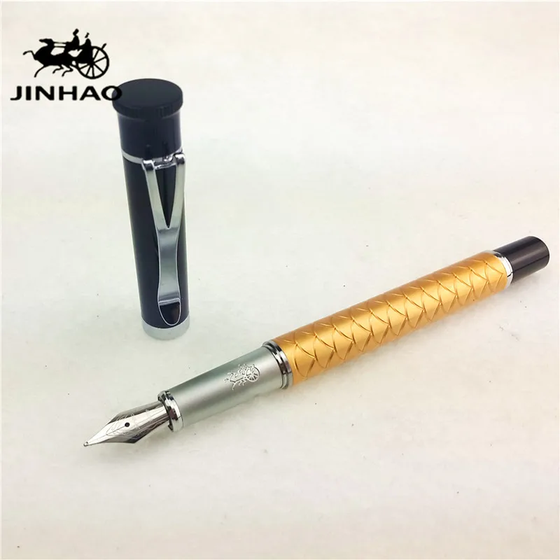 1 шт./лот Jinhao Y3 авторучка Золотое перо серебряный зажим китайский дракон Весы