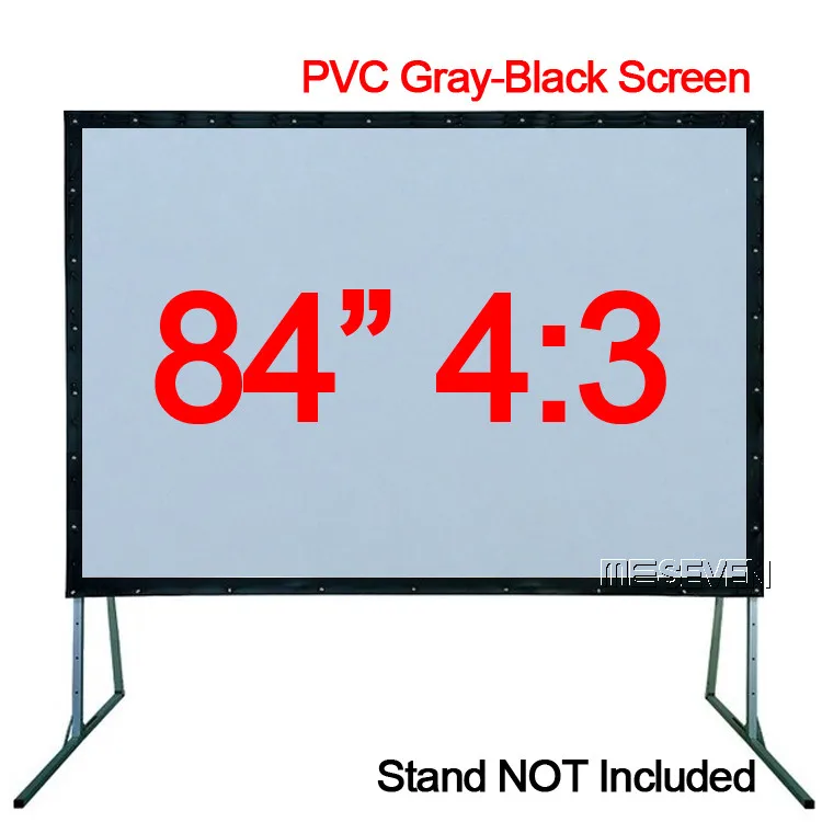 84 inches 4:3 PVC Material Soft Gray-Black HD Front Video Projection Screen fabric for Any Home Cinema Projectors | Электроника