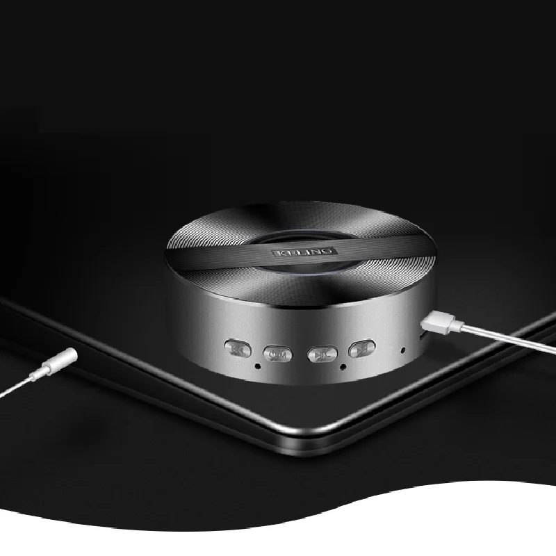 Keling мини беспроводной bluetooth динамик металла портативный звук с микрофоном, флеш-картой памяти TF FM радио AUX MP3 музыкальный громкоговоритель