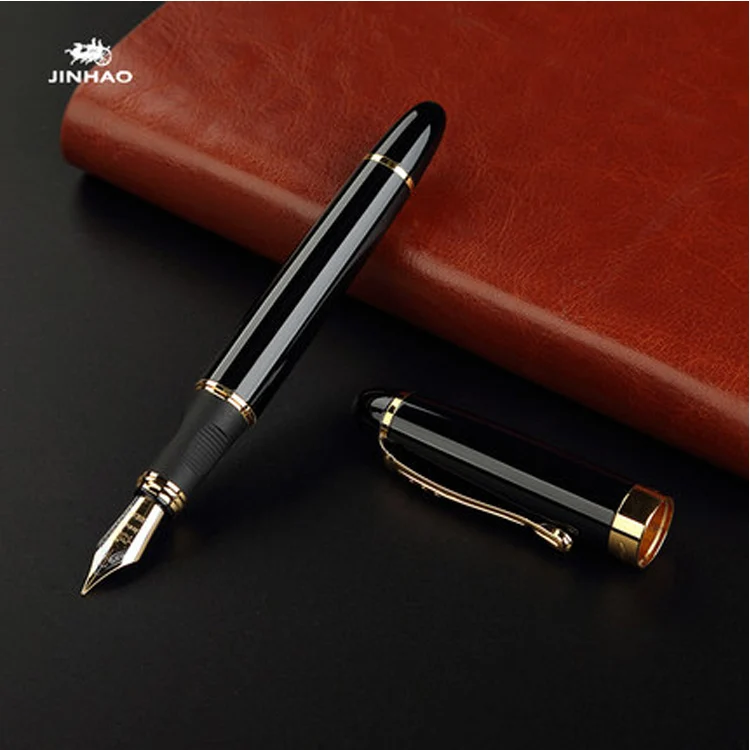 Ручка перьевая JINHAO X Iraurita полностью Металлическая Золотая Роскошная карандаш с