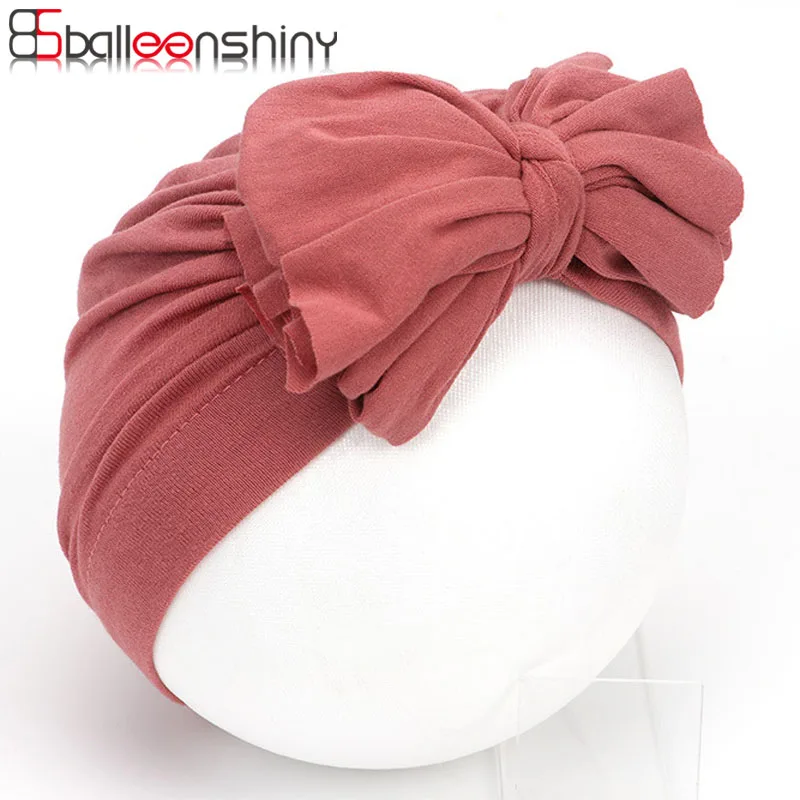 BalleenShiny/Новинка года, 16 цветов, детская шляпа с бантом из хлопка для новорожденных девочек, удобная Больничная шапочка с бантом, Теплая Шапка-бини