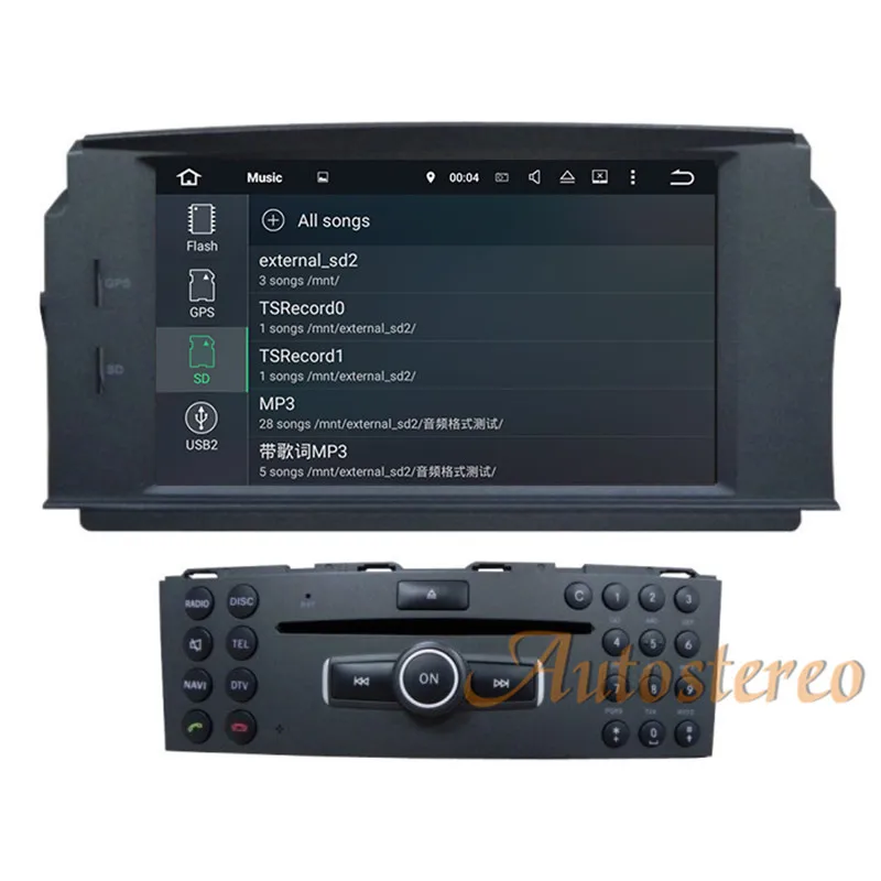 Новейший Android 9,0 автомобильный dvd-плеер gps навигация стерео радио блок для MERCEDES BENZ C Класс C200 C180 W204 авто мультимедиа