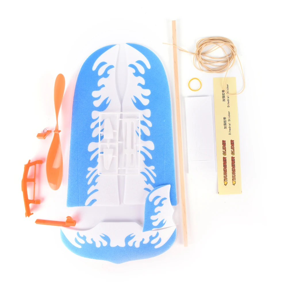 DIY Powered планер самолет модель сборки Новинка Самолет Резиновая лента AirplaneFor