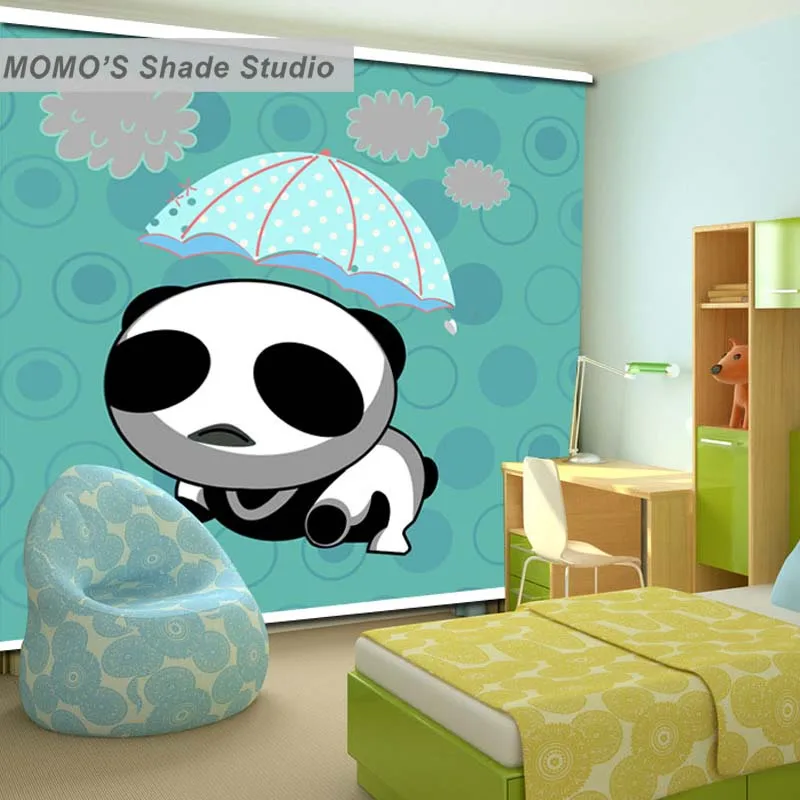 MOMO Panda рулонные шторы затемненные дизайнерские оконные шторы покраска занавески рулонные шторы Тепловая ткань Индивидуальный размер, Алиса 311-315 - Цвет: Alice 315