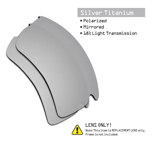 Silver Titanium SmartVLT поляризованные Сменные линзы для солнцезащитных очков Oakley Flak 2,0 XL-несколько вариантов - Цвет линз: Silver Titanium