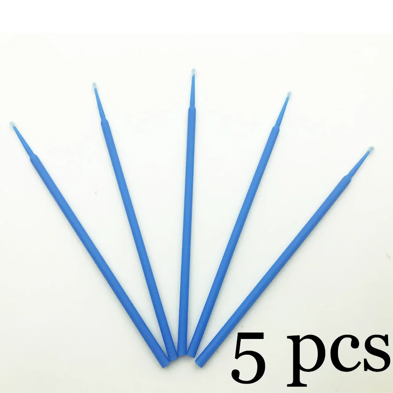 5PCS 1000 шт микрощетки одноразовые реснички Макияж Наращивание ресниц Клей Чистящая Щетка из ворса Бесплатный аппликатор палочки макияж - Цвет: 5PCS