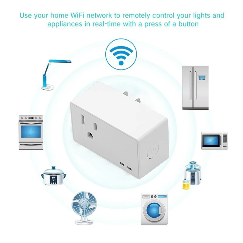 Умная штепсельная вилка Wifi розетка AC 100 в 240 США приложение дистанционное