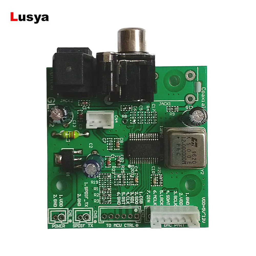 DC 5 ~ 12 В SPDIF Коаксиальная оптическая плата приема WM8805 I2S выход левый оправданный