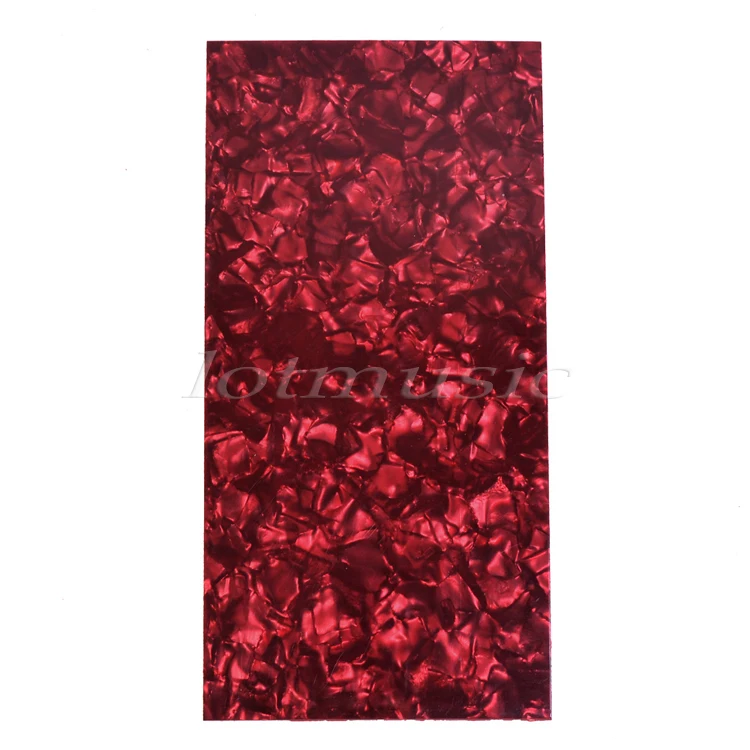 Красный жемчужный целлулоид корпус Peghead шпон головная панель и гитарная