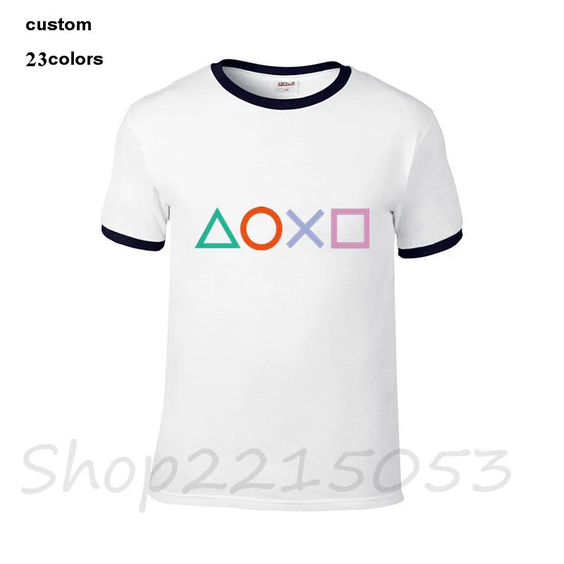 2019 новая простая креативная игра Летняя мужская футболка Pue хлопок PS4 контроллер