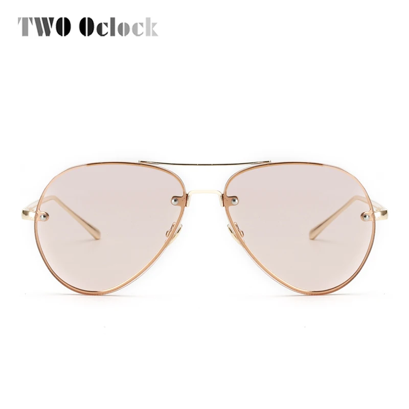 Мужские и женские очки авиаторы TWO Oclock брендовые дизайнерские с коричневым
