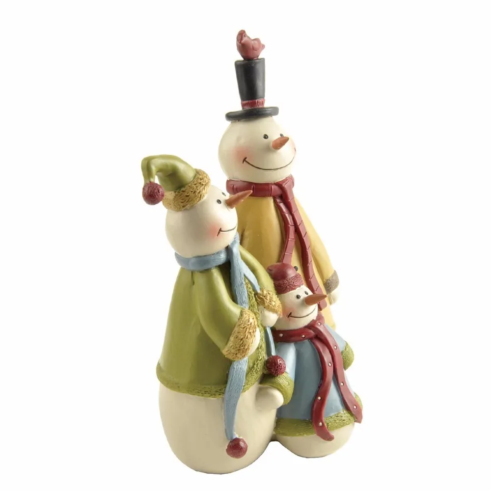 

4.45" Tall Holiday Christmas Decorative Family Polyresin Snowman Figurines