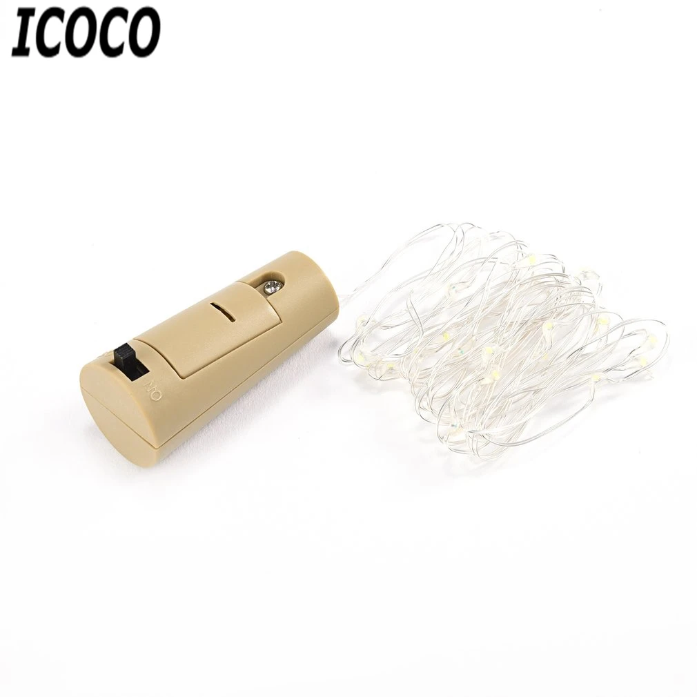 ICOCO 2 м 20 светодиодов Серебряная медная проволока DIY пробковая заточка для бутылки