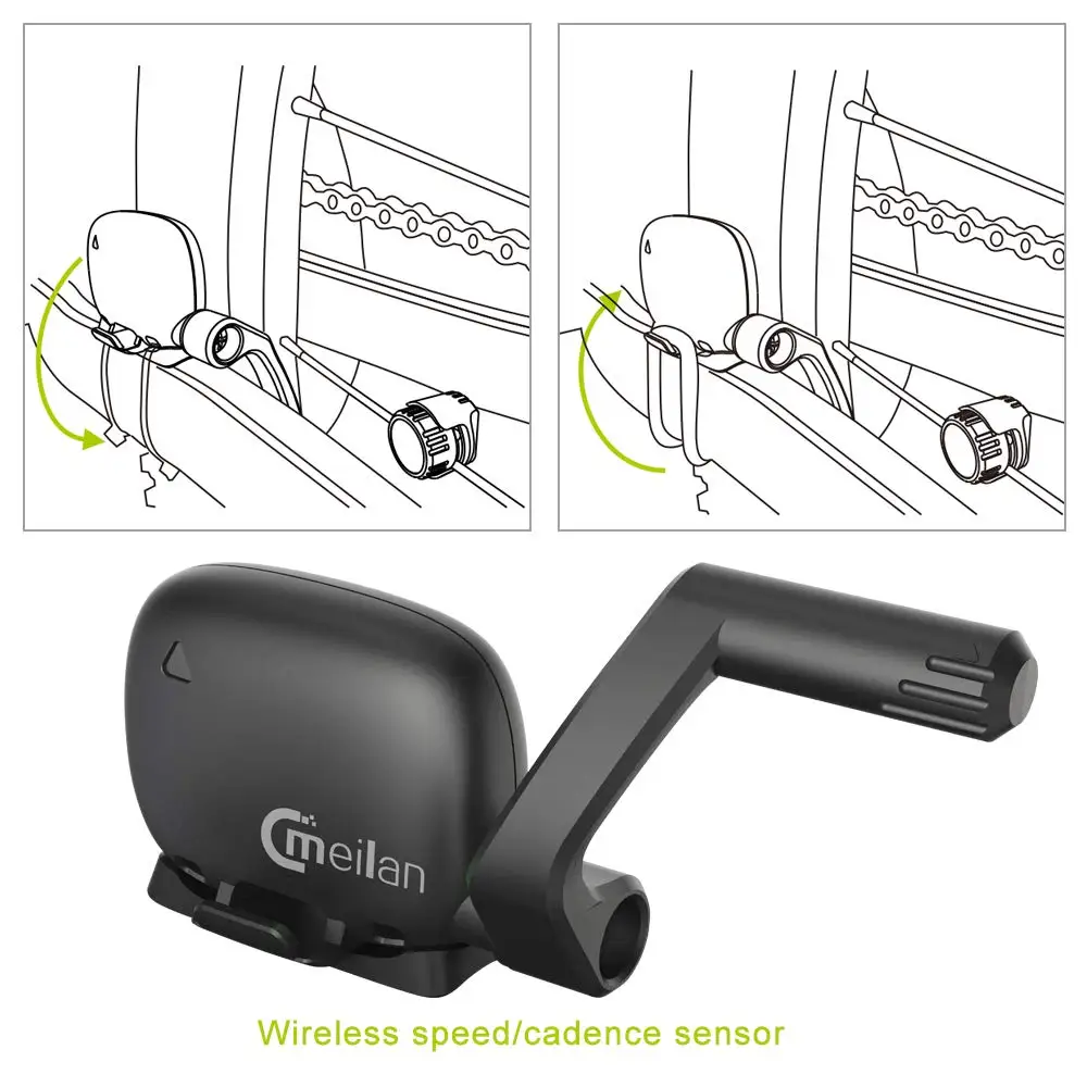 Bicycle Speed and Cadence Sensor computer Bluetooth 4.0 for Bike Computer Apps Waterproof Can be Replace Battery | Спорт и