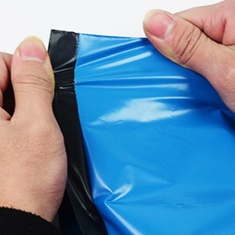 Полиэтиленовые почтовые пакеты 38x48 + 4 см синие/розовые для почтовых отправлений