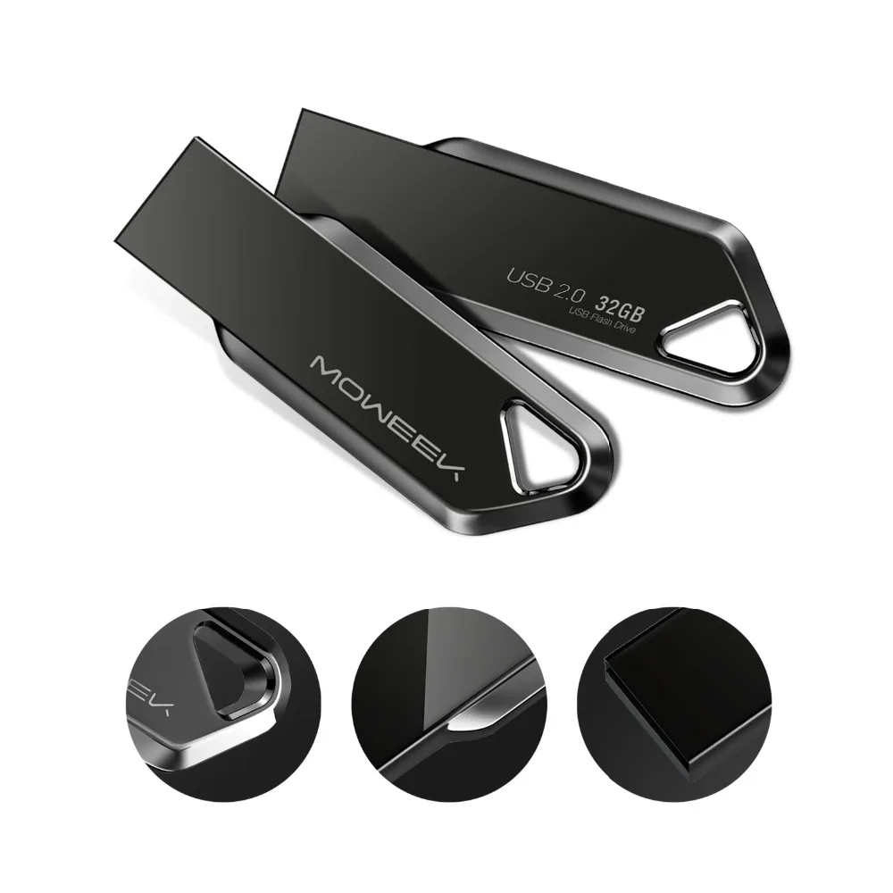 Moweek бизнес USB флеш накопитель M18 металлический 16 ГБ 32 64 128 cle usb 2 0 карта памяти для