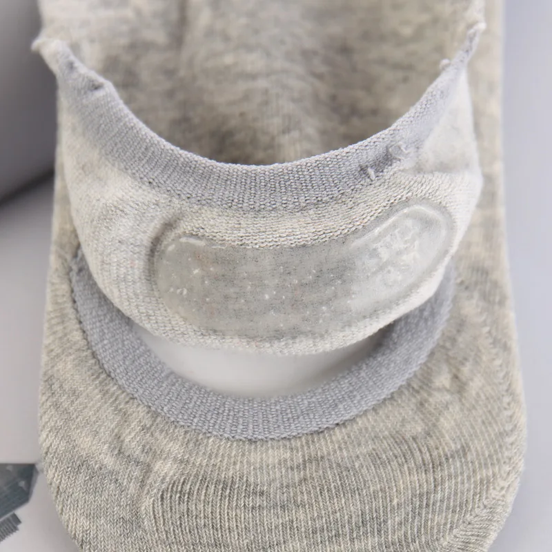 5 пар/лот однотонные Цвет мужские носки силиконовые невидимые летние дышащие