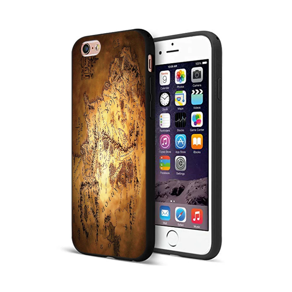 Черный ТПУ чехол для iphone 5 5s se 6 6s 7 8 plus x 10 силиконовый XR XS 11 pro MAX путешествий карта