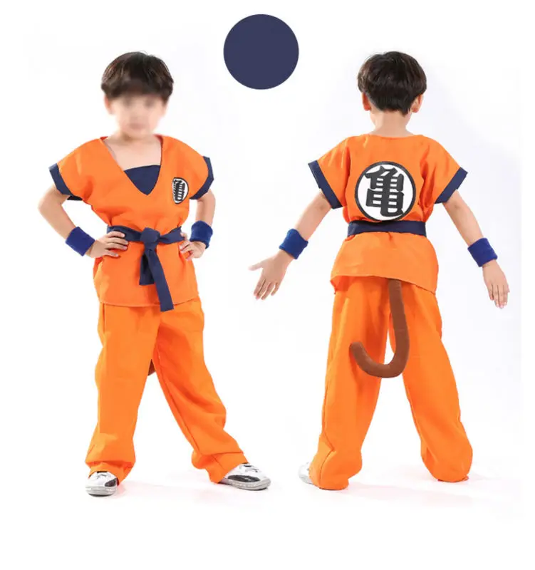 Костюм Dragon Ball Z, костюм Сон Гоку, маскарадные костюмы, Топ/штаны/пояс/хвост/корсаж/парик/обувь