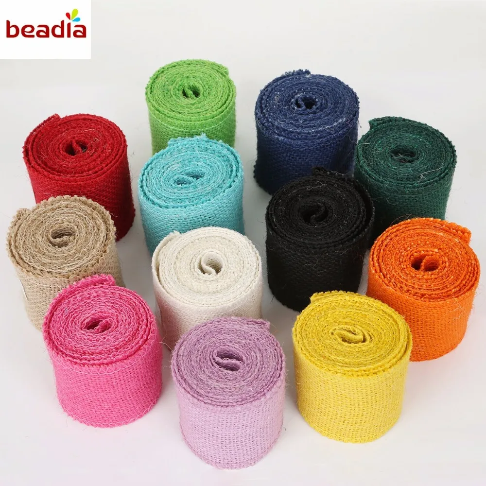 2 м/рулон лента из натурального джута 6 см 12 цветов|burlap string|ribbon ribbonribbon natural |