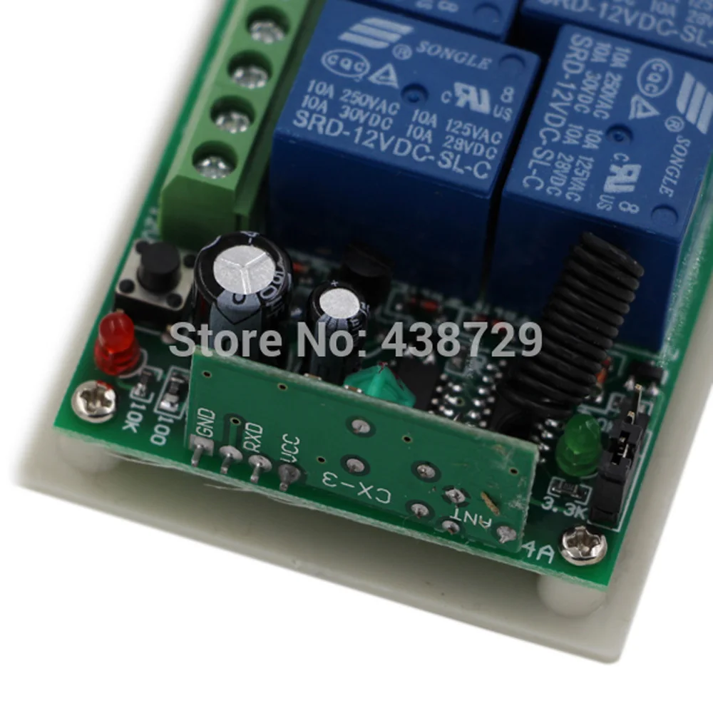 DC 12V 4 CH переключатель 24V 4CH RF беспроводной Стандартный радиочастотный