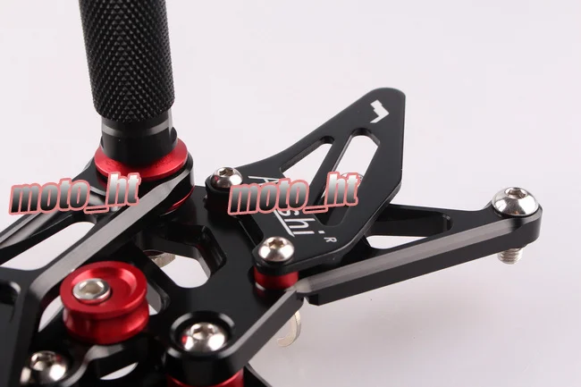 

GZYF Motorcycle Rearset Rear Set Footpegs Adjustable Set For Kawasaki Ninja ZX6R 2007 2008 Black