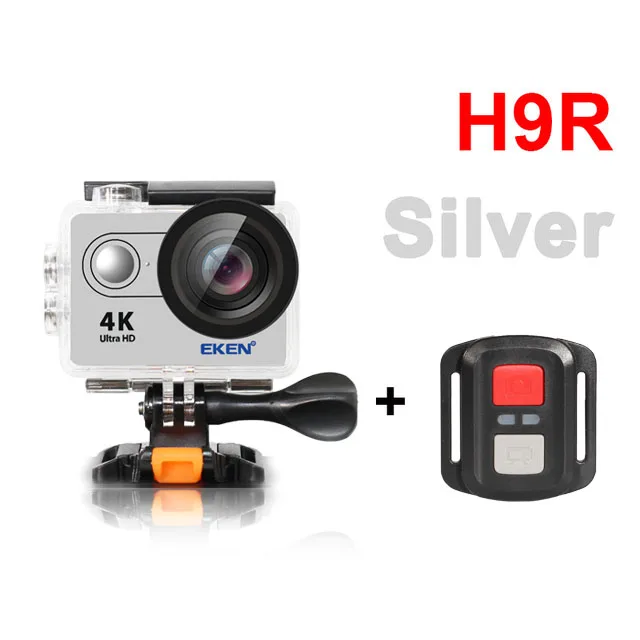 EKEN H9R/H9 Экшн-камера для подводной съемки, водонепроницаемая, Ultra HD, 4 K/25fps, Wi-Fi, 2,0 дюймов, 170D, камера для записи на шлем, Спортивная камера - Цвет: H9R-Silver