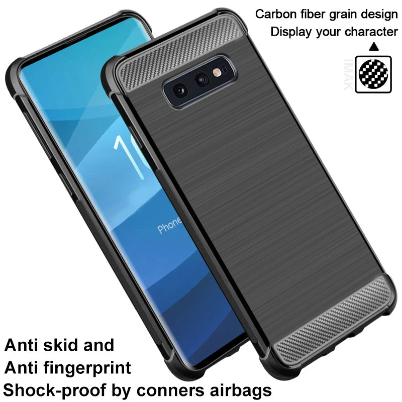 Чехол для Samsung Galaxy S10e iMAK Vega волоконный узор подушка безопасности чехол телефона