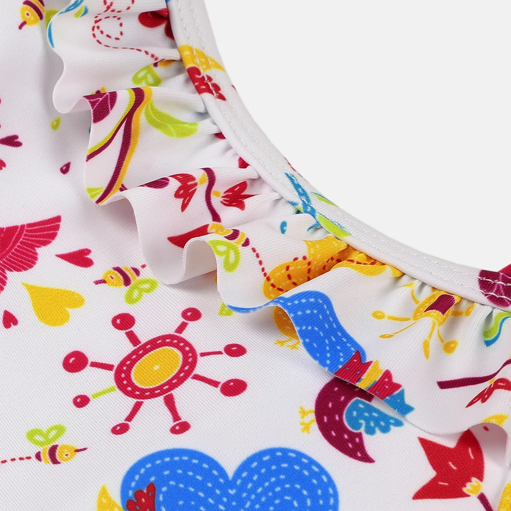 Charmo/цельнокроеные Купальники для маленьких девочек с цветочным принтом