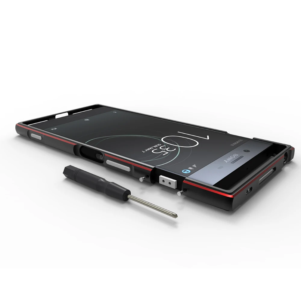 Чехол для Sony Xperia XZ1 5 2 дюйма алюминиевый металлический бампер двухцветная тонкая