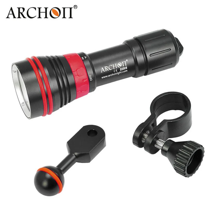 Светодиодный фонарик ARCHON D26VR W32R для дайвинга белый красный свет видеосъемки