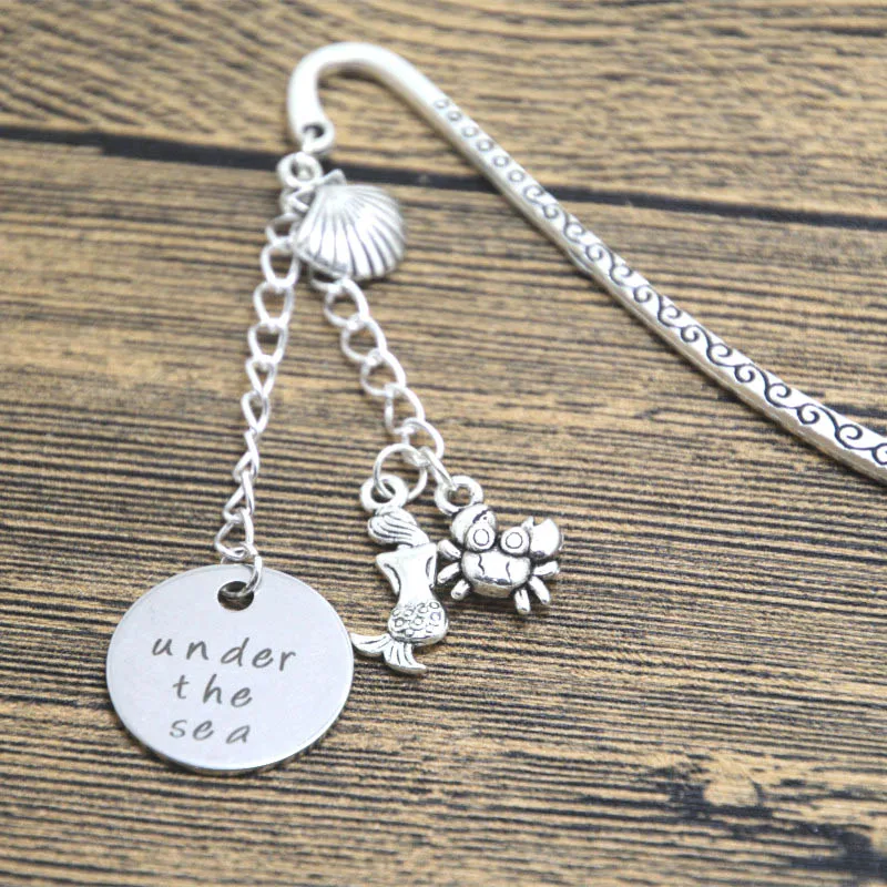 Закладки в стиле Русалочки 12 шт./лот. Под морем Серебряный Цвет Кристалл для