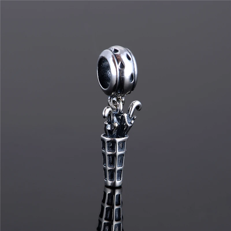 Серебро 925 ювелирные изделия зонтик Подвеска Амулет Браслет Подвески Diy