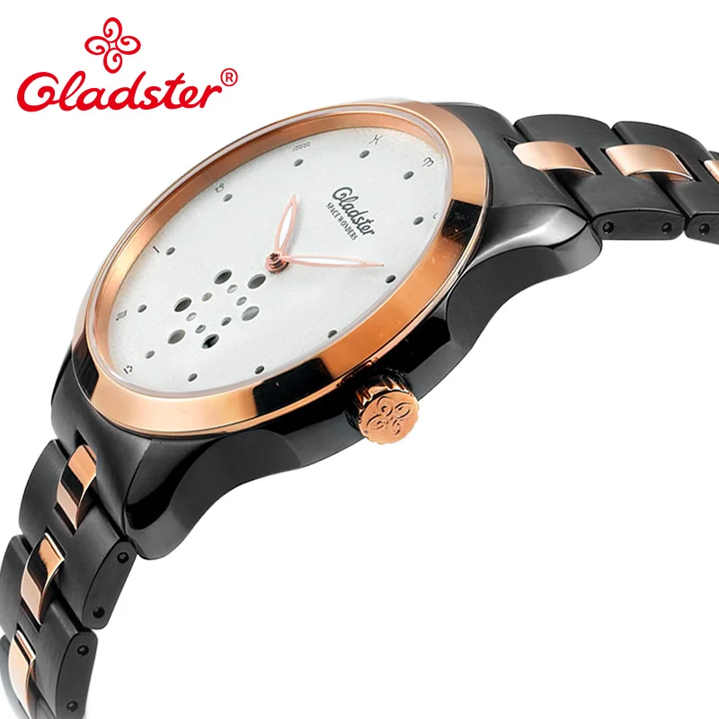 Супер Светящиеся мужские наручные часы Gladster роскошные японские Кварцевые