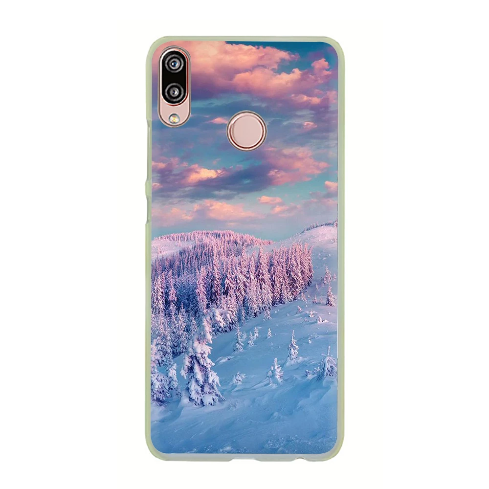 Пейзаж Зима светильник зимние жесткий чехол для телефона для huawei Honor play 10 8C 8X8 9 Lite 7C 7X 6A 7A 6C вид 20 9X Pro - Цвет: H8