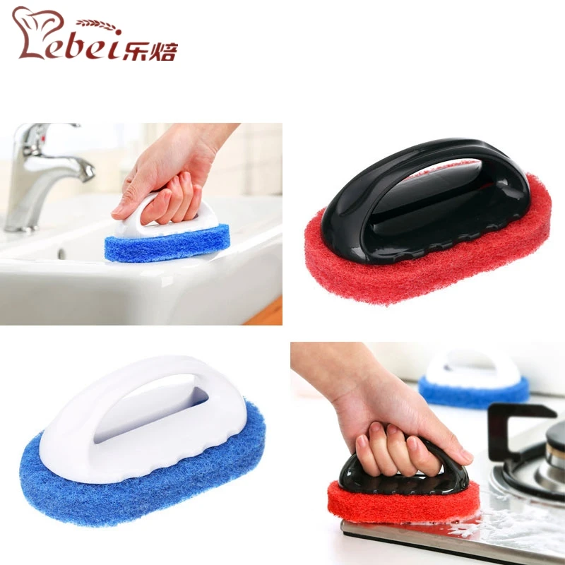 1pc LeBei Decontamination Magic Sponge Cleaning Brush With Handle Kitchen Counter Bathtub Bathroom Floor Rub Tile Eraser | Дом и сад