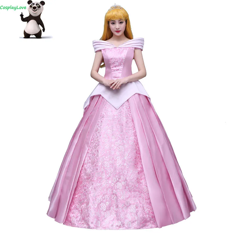 CosplayLove Dornröschen Rosa Erwachsene Briar Rose Prinzessin Aurora Lange Kleid Cosplay Kostüm Nach Maß