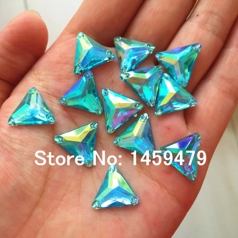 2016 новый продукт Стразы Trigon 14 мм акриловый кристалл синий цвет AB 30 шт.