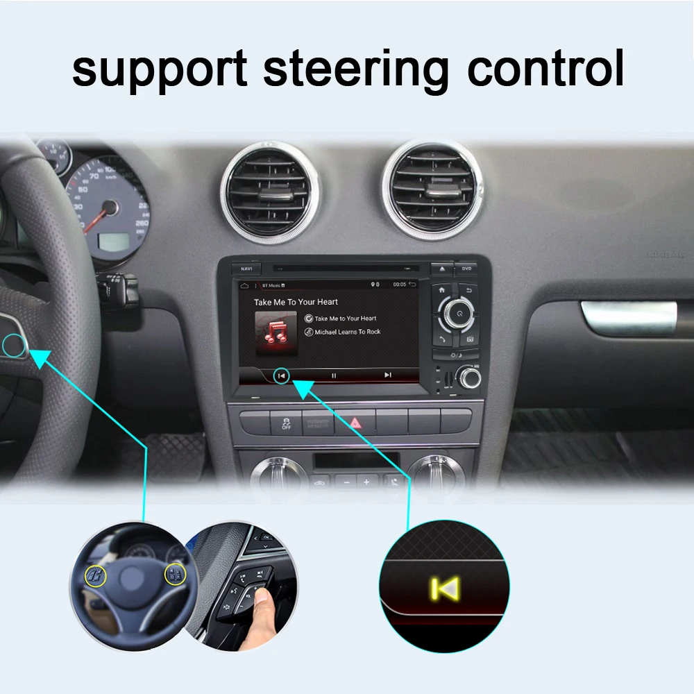 PX6 DSP Android 10 0 автомобильный DVD GPS для Audi A3 8P S3 2003 2012 RS3 плеер радио стерео аудио