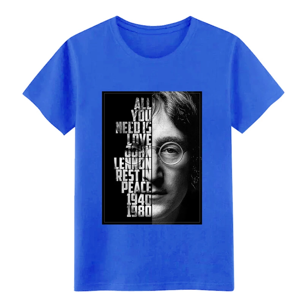 Мужская футболка Jhon Lennon персонализированная с круглым воротником унисекс милая