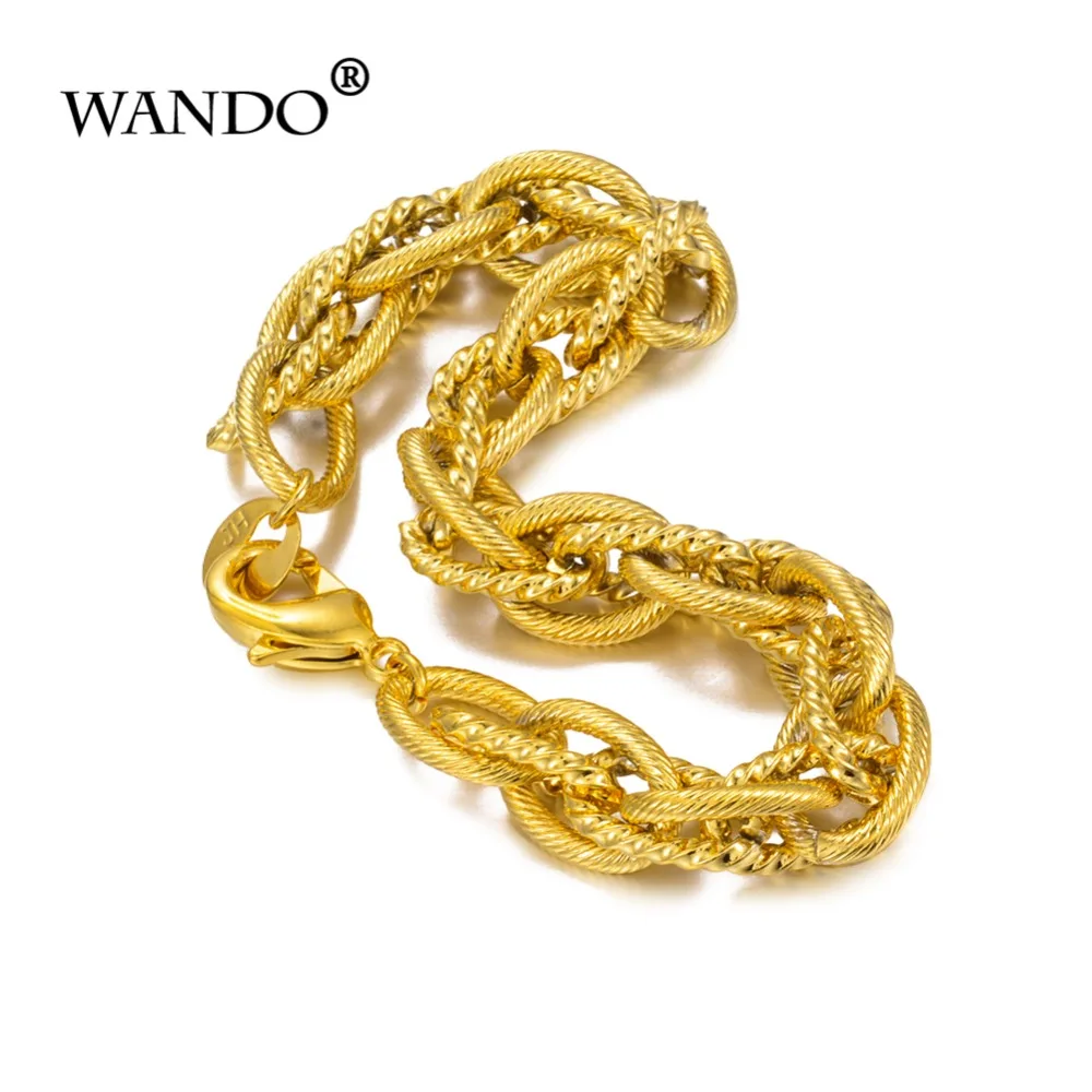 bracelet homme Ethnic Hip hop Chain&ampLink Bracelet gold colour Men Jewelry Lobster Snake Chain Gifts Ramadan b48 | Украшения и