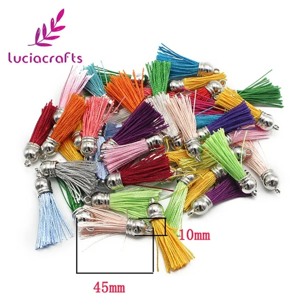 Lucia crafts приблизительно 25 мм/35 мм/45 мм случайный смешанный кисточкой одежды украшения дома DIY аксессуары 24 шт./лот I0105 - Цвет: style 2  45mm