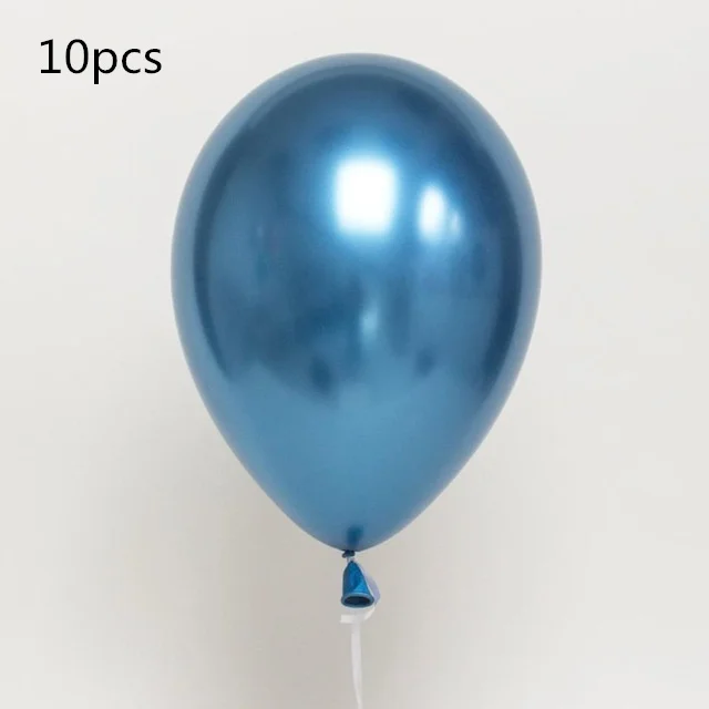 Metal blue 5 дюймовые латексные шары в виде макарон, единорога, для вечеринки, макарон, гелиевые шары, украшения для дня рождения, детские надувные шары - Цвет: Metal blue