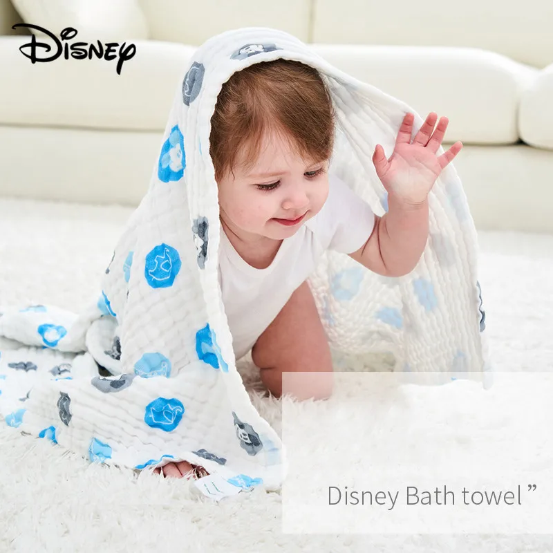 Детское хлопковое Марлевое банное полотенце Disney 110*110 см одеяла с принтом детская